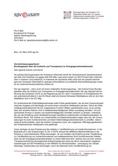  Bundesgesetz über die Aufsicht und Transparenz im Energiegrosshandelsmarkt