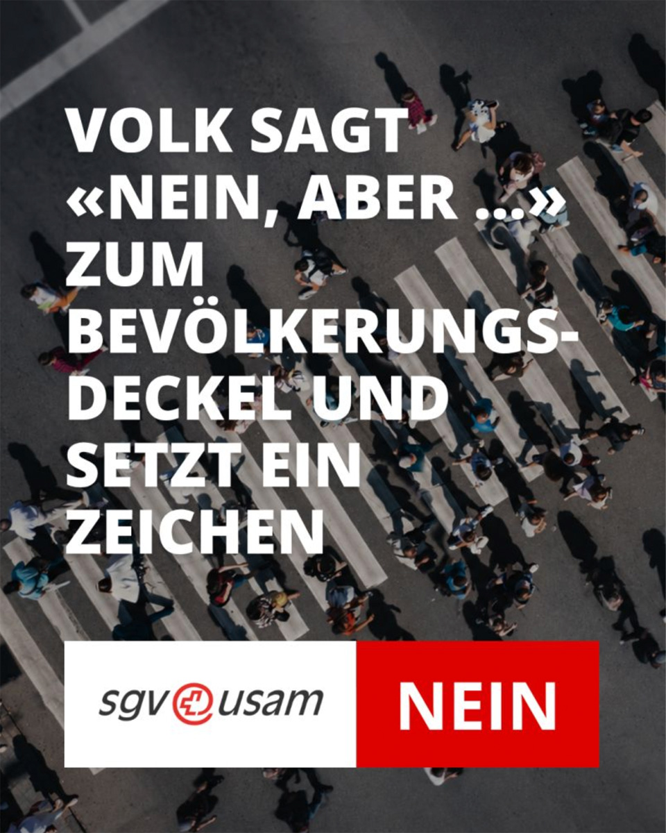 Volk sagt «Nein, aber...» zum Bevölkerungsdeckel und setzt ein Zeichen