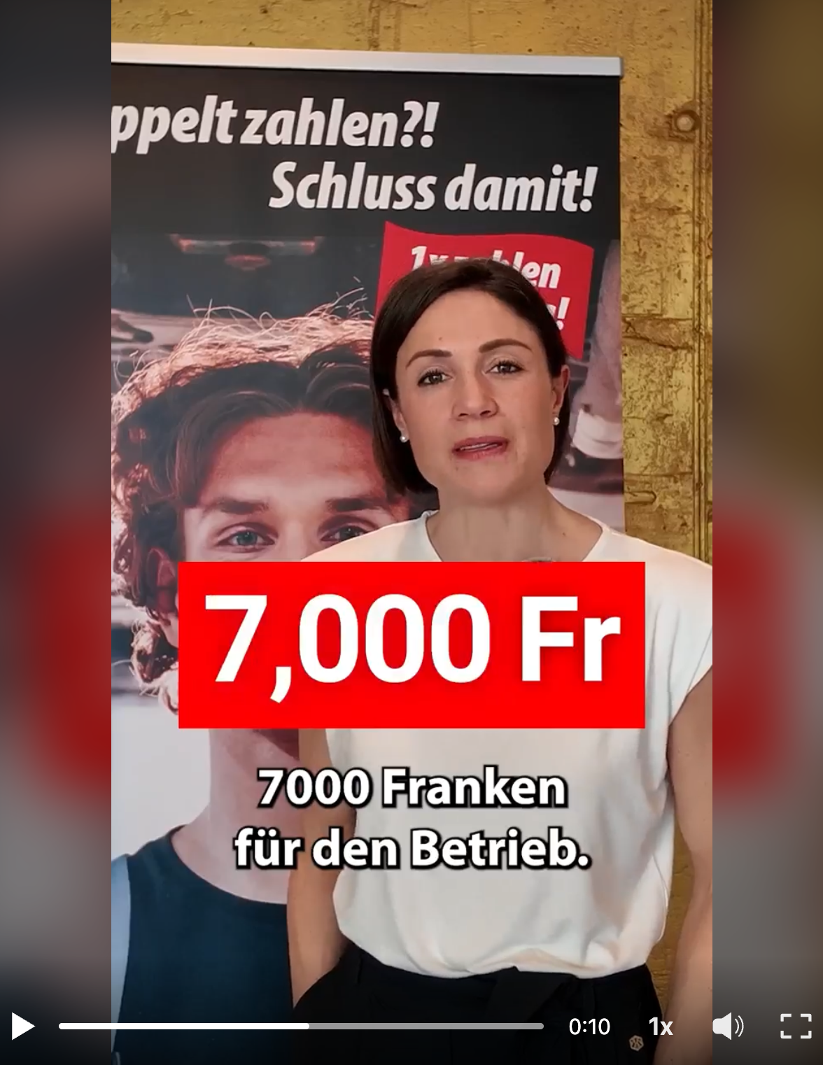 1 x zahlen ist genug! JA zur SRG-Initiative! - Simona Luzi, Geschäftsführerin Luzi Gerüste AG