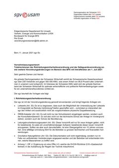  Totalrevisionen der Rohrleitungssicherheitsverordnung, der Safeguardsverordnung sowie weitere Verordnungsänderungen im Bereich des BFE