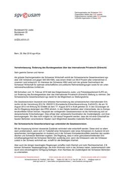  Vernehmlassung: Änderung des Bundesgesetzes über das Internationale Privatrecht (Erbrecht)