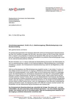  Vernehmlassungsantwort: 16.432 n Pa. Iv. Gebührenregelung. Öffentlichkeitsprinzip in der Bundesverwaltung